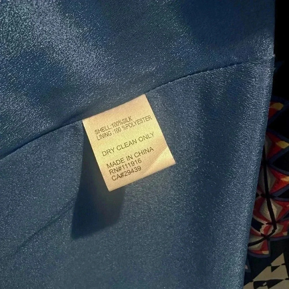 Yumi Kim Dream Maxi Silk Long Dress Gown High Neck Abstract Print Flowy Skirt M​ - Picture 11 of 15